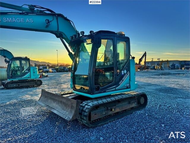 Crawler excavator Kobelco SK75SR-3E Tracked Excavator – Rototilt – Grading B