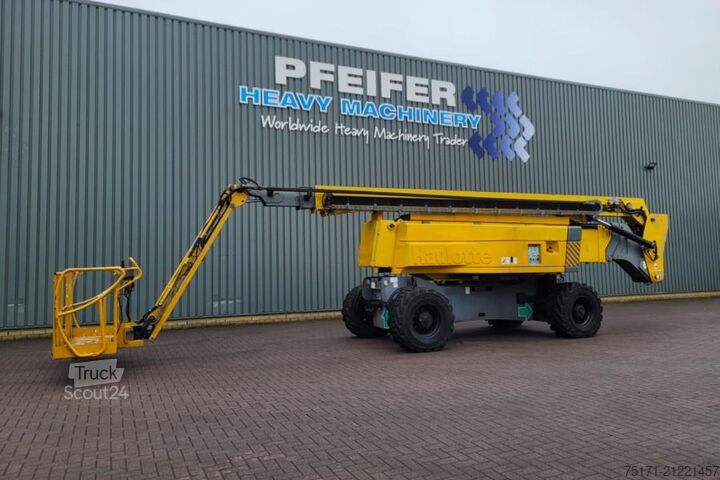 Mafsallı teleskopik çalışma platformu Haulotte HA41PX As-Is, Diesel, 4x4x4 Drive, 41.5m Working H