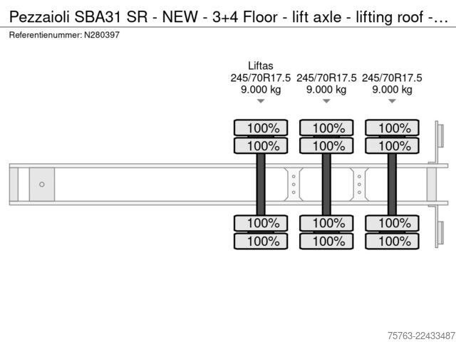Transporte de gado Pezzaioli SBA31 SR - NEW - 3+4 Floor - lift axle - liftin...