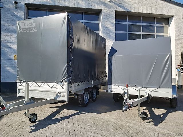 Automašīnas piekabe Anssems Tandem mit aero Hochplane dunkel grau 3x1,5x1,5