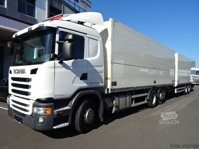 LKW mit Getränkeaufbau SCANIA G 410*kpl. Zug*2x 2,5 to LBW*Lenkachse*38 Pal.