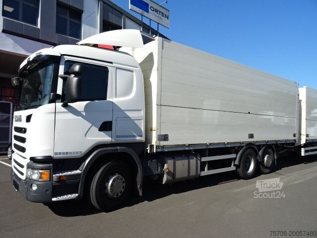 LKW mit Getränkeaufbau SCANIA G 410*kpl. Zug*2x 2,5 to LBW*Lenkachse*38 Pal.