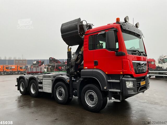 System med krokarm MAN TGS 35.400 8x4 Euro 6 HMF 16 Tonmeter Z-kraan