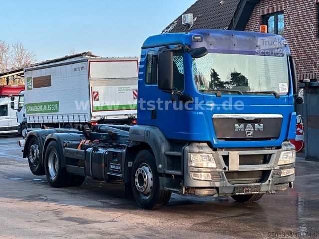 Haakarm vrachtwagen MAN TGS 26.480 BL 6x2 MEILLER RK 20.65 AK