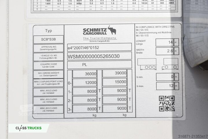 Køletrailer SCHMITZ CARGOBULL SKO FP 60 ThermoKing SLXi 300