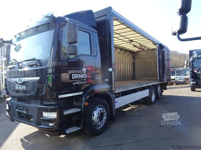 Dieplader met zeil MAN 26.320 TGM*18 Pal*2,5 to LBW*Lift/Lenk*2x AHK