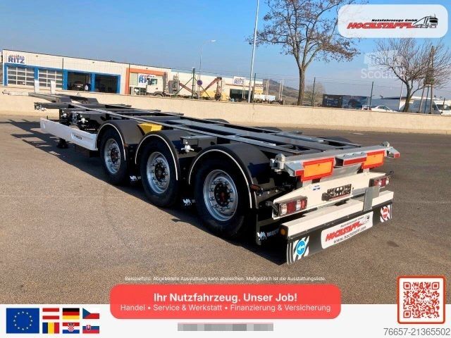 Semiremorcă cu caroserie interschimbabilă WIELTON 45 Containerchassis