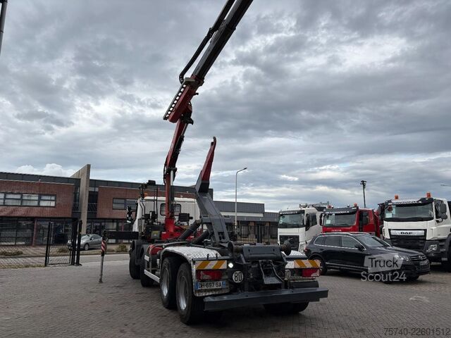 Camião-grua Scania P 410 + FASSI F 165 - 2X EXT. + 8X4 + HAAKARM S...