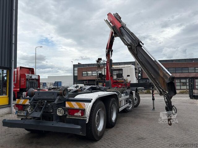 Camião-grua Scania P 410 + FASSI F 165 - 2X EXT. + 8X4 + HAAKARM S...