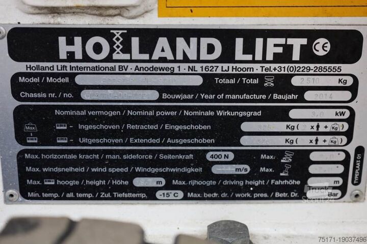 Ножичний підйомник Holland Lift Ecostar HL-9710 Electric, 12m Working Height, 325k