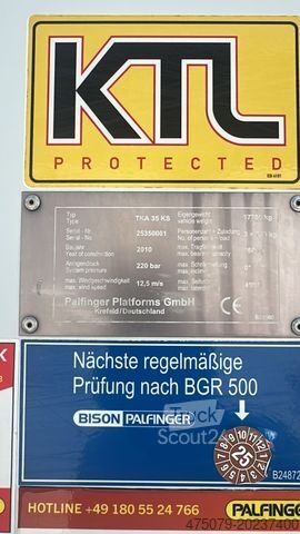 Samochód z podnośnikiem roboczym MERCEDES-BENZ Axor 1829 / Palfinger TKA 35