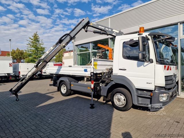Transporter mit Kipper MERCEDES-BENZ Atego 821 Kipper/Kran/Funk/Greifer/2xAHK/Ölansch