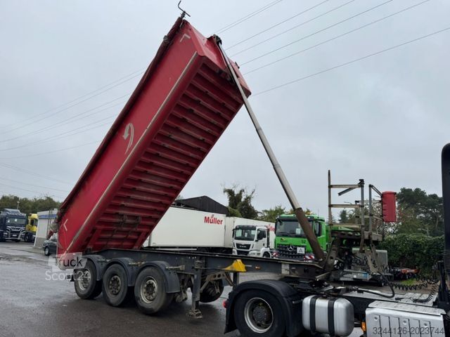 Semirimorchio ribaltabile SCHMITZ CARGOBULL Kippmulde/Alu/24m3/Liftachse/Plane/TÜV+SP2026
