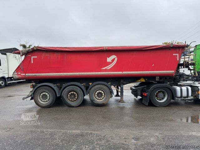 Semi-remorque benne SCHMITZ CARGOBULL Kippmulde/Alu/24m3/Liftachse/Plane/TÜV+SP2026