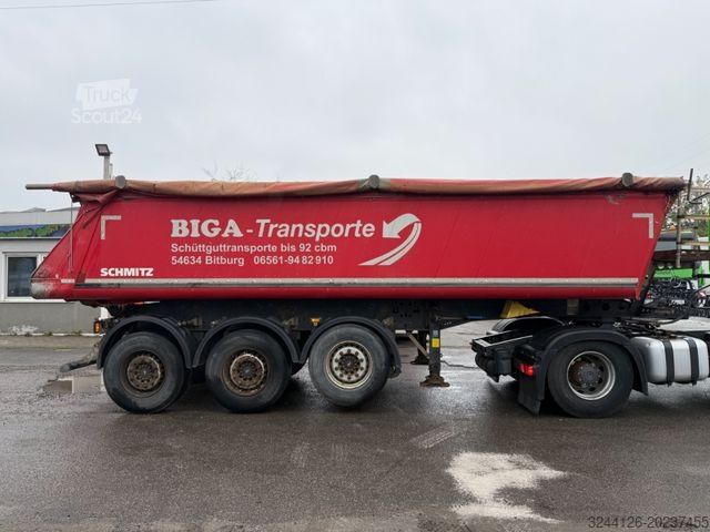 Semi-remorque benne SCHMITZ CARGOBULL Kippmulde/Alu/24m3/Liftachse/Plane/TÜV-11.25/