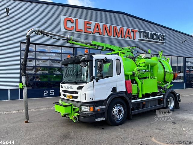Véhicule aspirant Scania P 280 Euro 6 Koks Kolkenzuiger Just 145.856 km!
