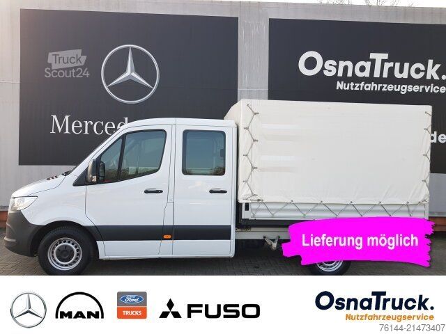 Pick-up bestelwagen MERCEDES-BENZ Sprinter 314 CDI DOKA Pritsche/Plane Klima,Tempo