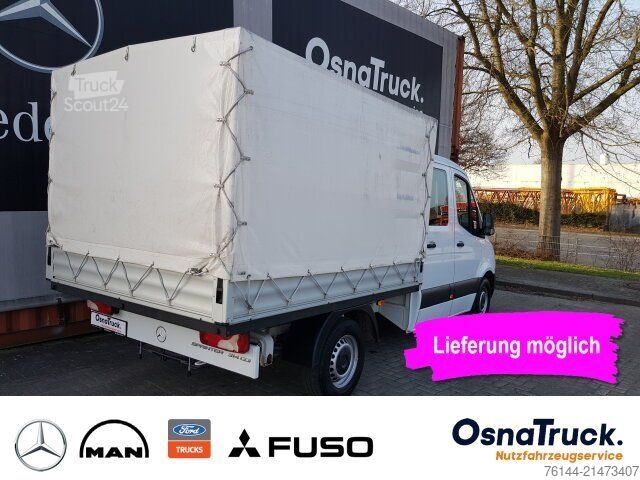 Pick-up bestelwagen MERCEDES-BENZ Sprinter 314 CDI DOKA Pritsche/Plane Klima,Tempo