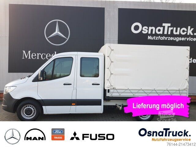 Pick-up bestelwagen MERCEDES-BENZ Sprinter 314 CDI DOKA Pritsche/Plane Klima,Tempo