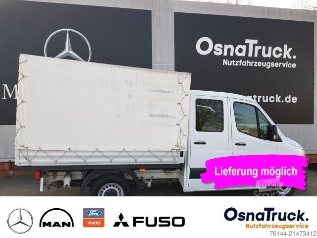 Pick-up bestelwagen MERCEDES-BENZ Sprinter 314 CDI DOKA Pritsche/Plane Klima,Tempo