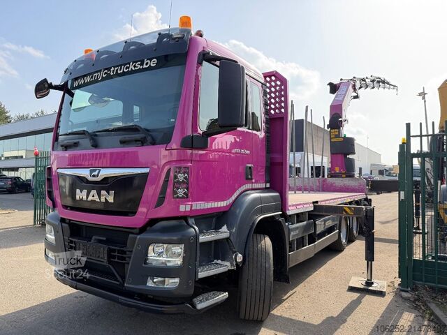 Plateforme de chargement ouverte MAN TGS 35.500 8x4 + KRAN PALFINGER PK42002 G (8x) ...