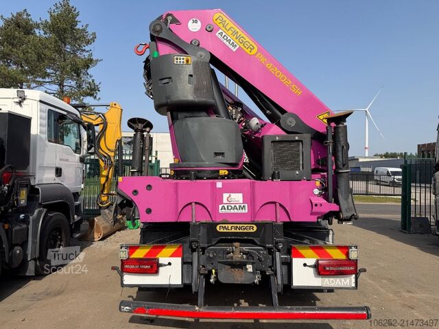 Plateforme de chargement ouverte MAN TGS 35.500 8x4 + KRAN PALFINGER PK42002 G (8x) ...