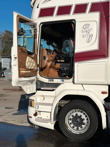 Camion pour bétail SCANIA R520 6x2 LL 4.Stock Menke Hubdach Tränke Retarde