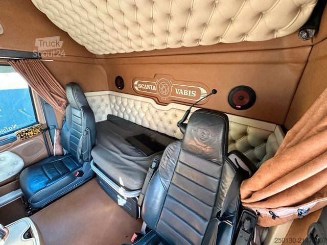 Camion pour bétail SCANIA R520 6x2 LL 4.Stock Menke Hubdach Tränke Retarde