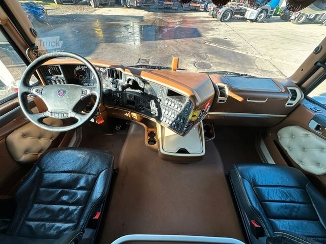 Camion pour bétail SCANIA R520 6x2 LL 4.Stock Menke Hubdach Tränke Retarde