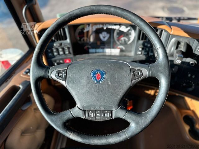 Camion pour bétail SCANIA R520 6x2 LL 4.Stock Menke Hubdach Tränke Retarde