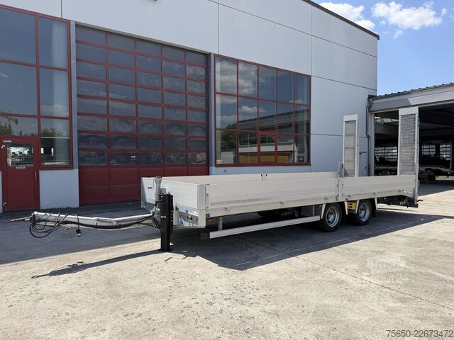 Alçak şasi römork Humbaur TBB  14,4 t Tandemtieflader 7,20 m lang, Neuwertig