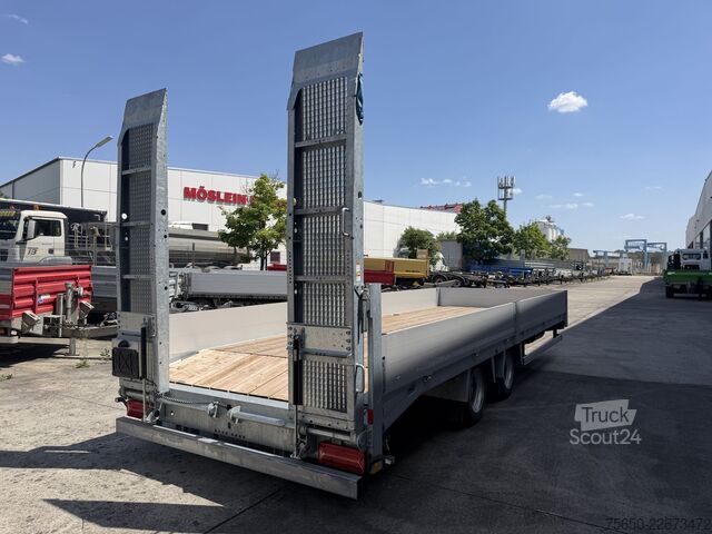 Alçak şasi römork Humbaur TBB  14,4 t Tandemtieflader 7,20 m lang, Neuwertig
