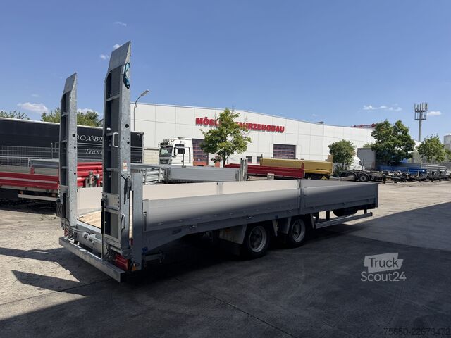 Alçak şasi römork Humbaur TBB  14,4 t Tandemtieflader 7,20 m lang, Neuwertig