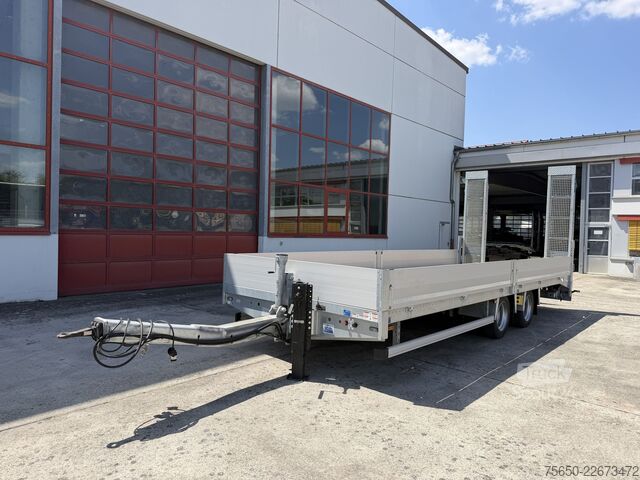 Alçak şasi römork Humbaur TBB  14,4 t Tandemtieflader 7,20 m lang, Neuwertig