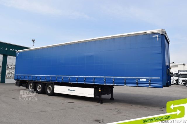 Avoin puoliperävaunu pressulla KRONE Palettenkasten E-Radhalter TÜV 07/26