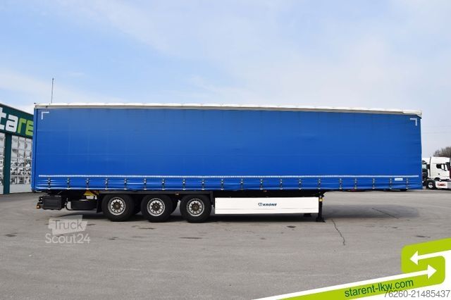 Avoin puoliperävaunu pressulla KRONE Palettenkasten E-Radhalter TÜV 07/26