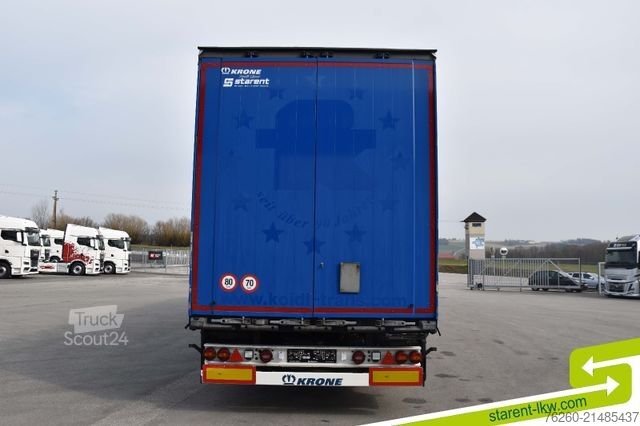 Avoin puoliperävaunu pressulla KRONE Palettenkasten E-Radhalter TÜV 07/26