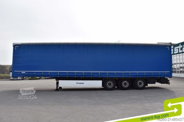 Avoin puoliperävaunu pressulla KRONE Palettenkasten E-Radhalter TÜV 07/26