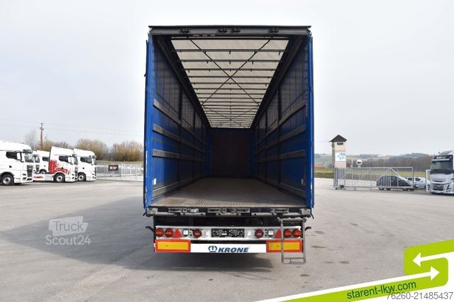 Avoin puoliperävaunu pressulla KRONE Palettenkasten E-Radhalter TÜV 07/26