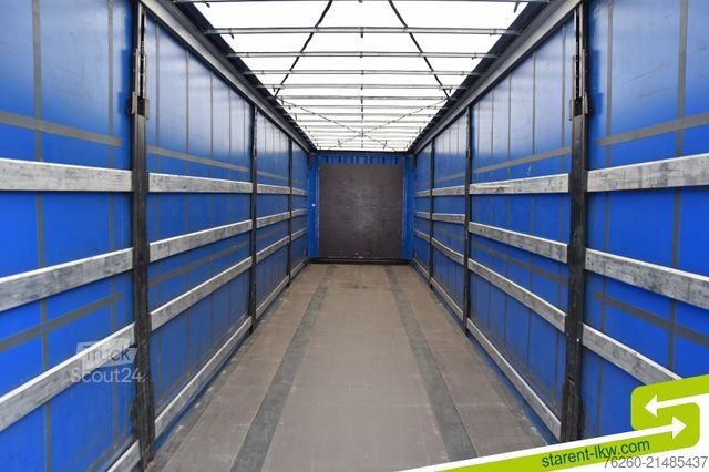 Avoin puoliperävaunu pressulla KRONE Palettenkasten E-Radhalter TÜV 07/26