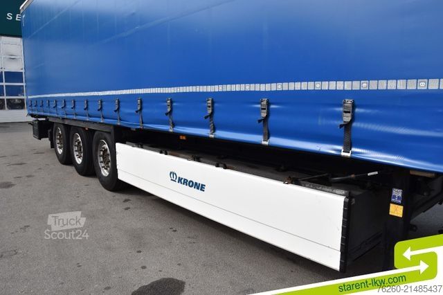 Avoin puoliperävaunu pressulla KRONE Palettenkasten E-Radhalter TÜV 07/26