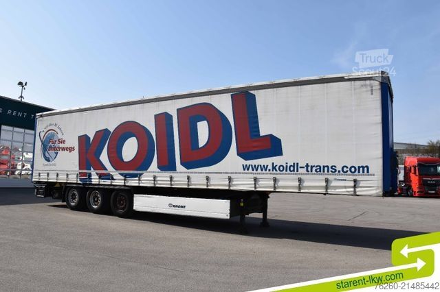 Avoin puoliperävaunu pressulla KRONE Palettenkasten SAF Achsen TÜV 5/26