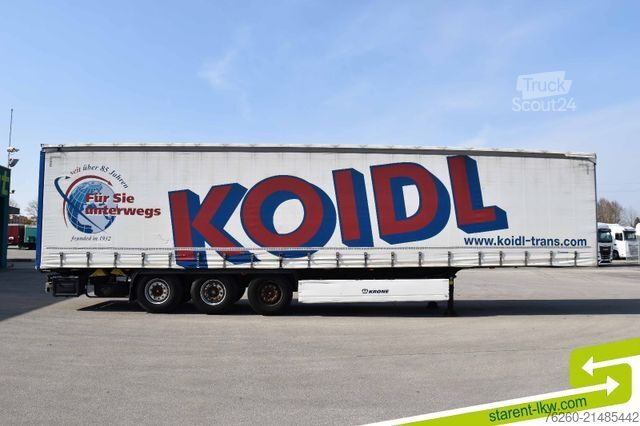 Avoin puoliperävaunu pressulla KRONE Palettenkasten SAF Achsen TÜV 5/26