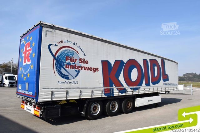 Avoin puoliperävaunu pressulla KRONE Palettenkasten SAF Achsen TÜV 5/26