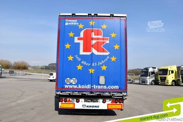 Avoin puoliperävaunu pressulla KRONE Palettenkasten SAF Achsen TÜV 5/26