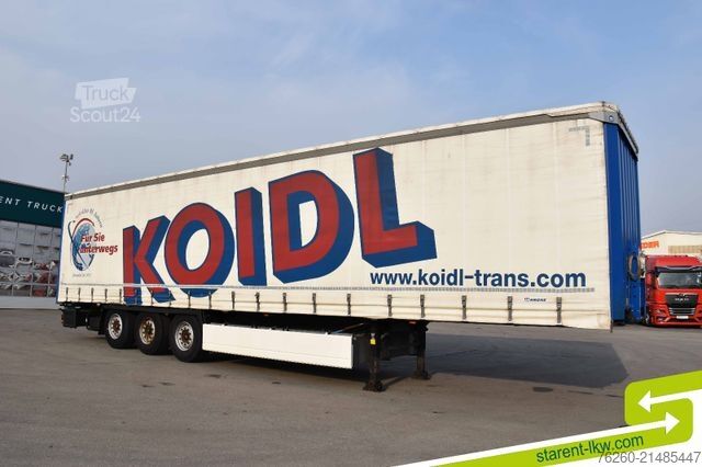 Avoin puoliperävaunu pressulla KRONE Palettenkasten SAF Achsen TÜV 05/26