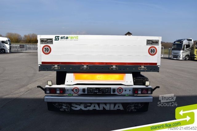 Nyitott félpótkocsi BERGER 60cm Bordwände Rungen Alufelgen SAF Liftachse