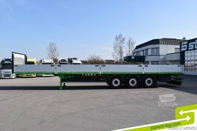 Nyitott félpótkocsi BERGER 60cm Bordwände Rungen Alufelgen SAF Liftachse