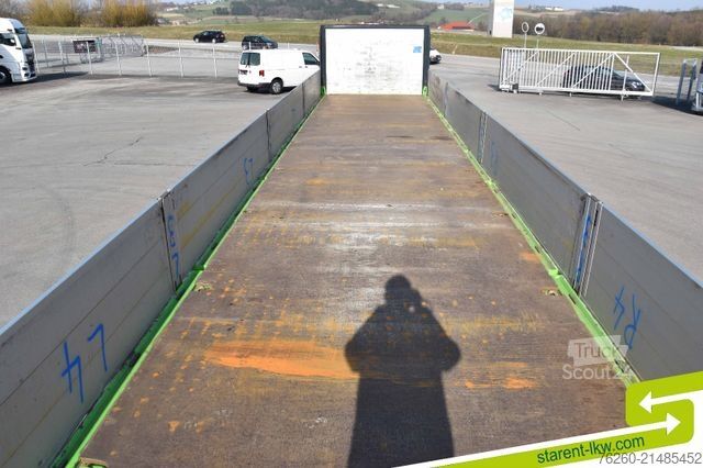 Nyitott félpótkocsi BERGER 60cm Bordwände Rungen Alufelgen SAF Liftachse