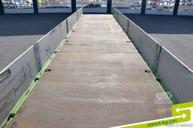 Nyitott félpótkocsi BERGER 60cm Bordwände Rungen Alufelgen SAF Liftachse